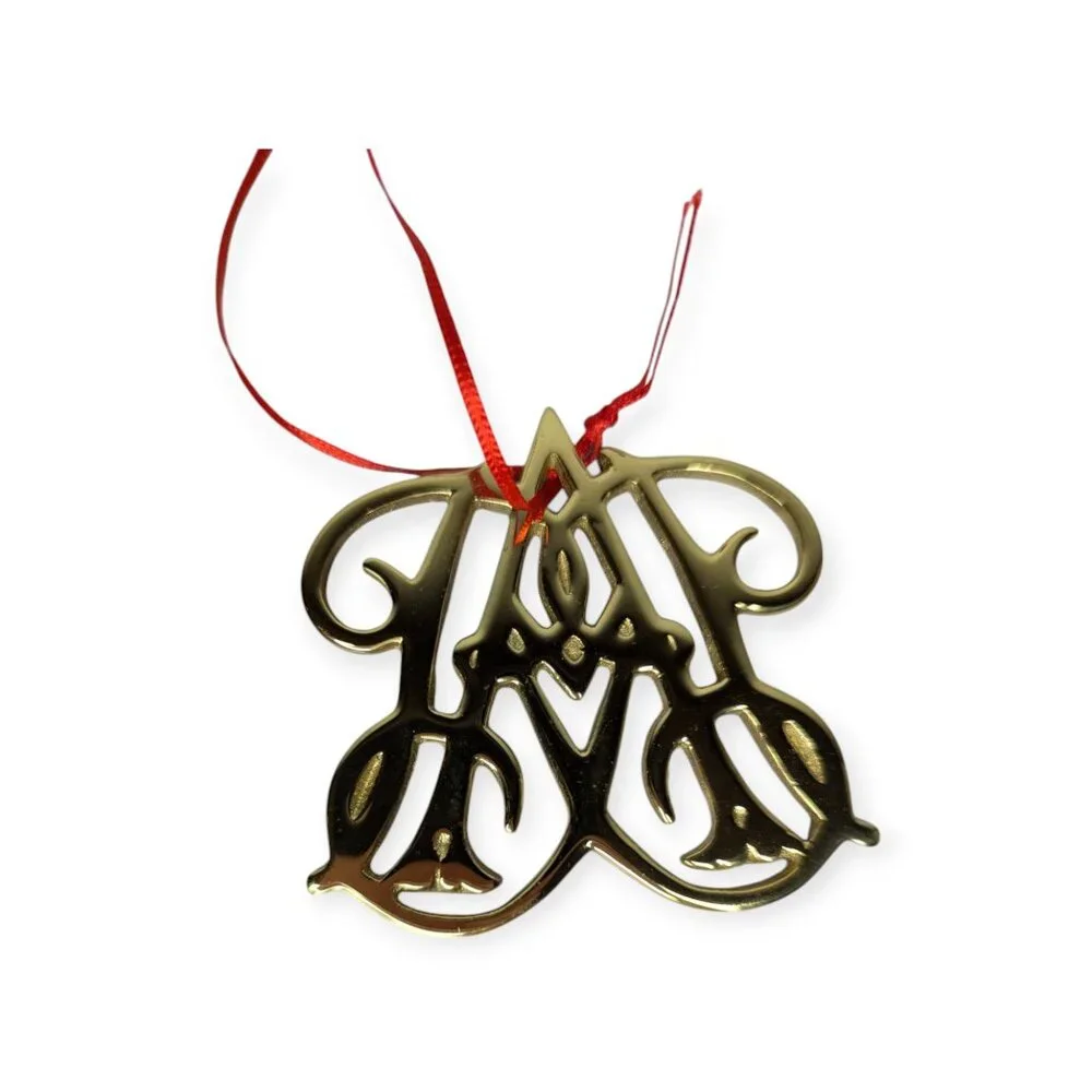 Vintage Virginia Metalcrafters 1988 Queen Anne Cypher Christmas Brass Ornament
